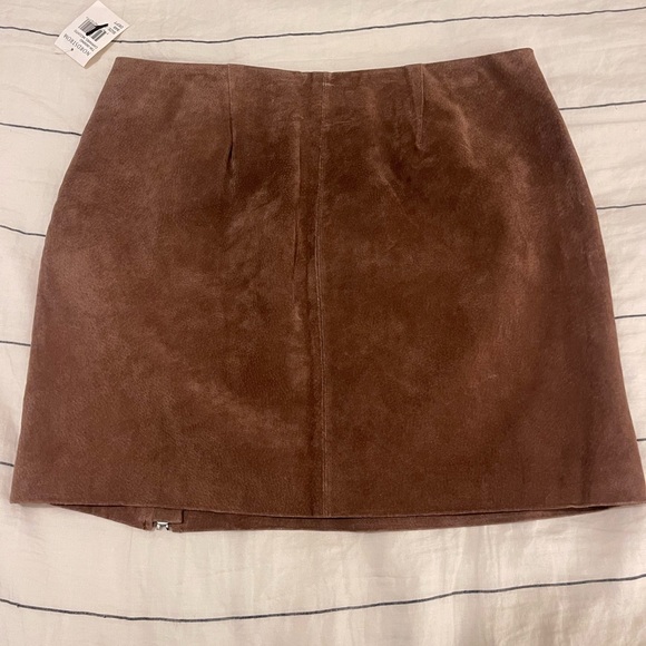 NWT Blank NYC Brown Leather Suede Mini Skirt Size 29 - Picture 4 of 8